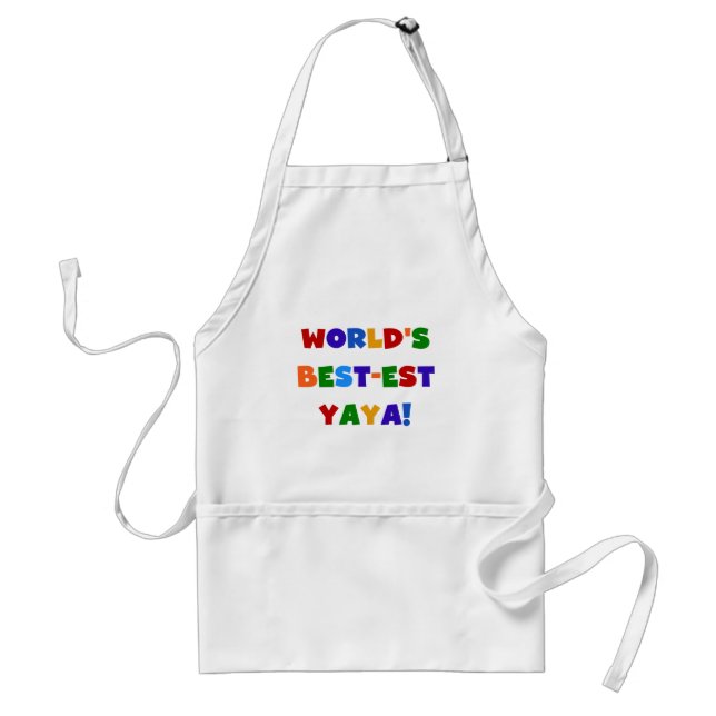 Tablier Cadeaux du Meilleur-est Yaya du monde lumineux de (Devant)