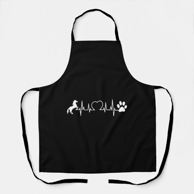Tablier Cadeaux Équestres Pour Filles Cheval Chat Et Chien (Recto)
