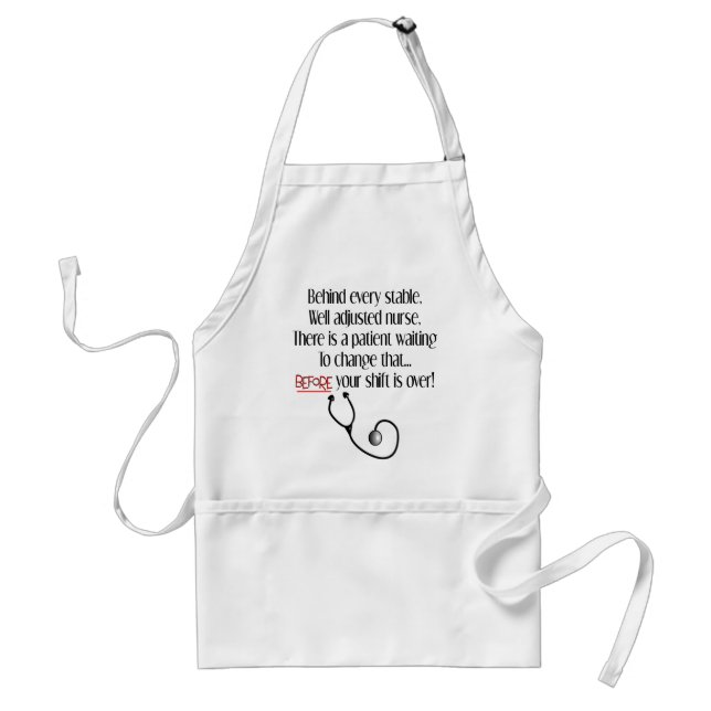 Tablier Cadeaux hilares d'infirmière "derrière chaque (Devant)