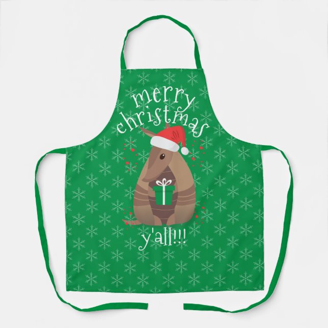 Tablier Cadeaux père Noël Armadillo Texas (Recto)