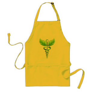 Tablier Caduceus:  Alternative Medicine Apron