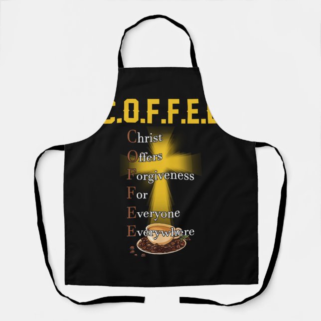 Tablier Café Christ Offre Le Pardon À Tous Jamais (Recto)
