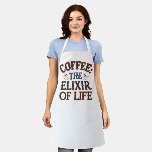 Tablier Café : L'élixir de la vie (Porté)