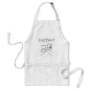 Tablier Café Party Apron - Deux tasses de plaisir