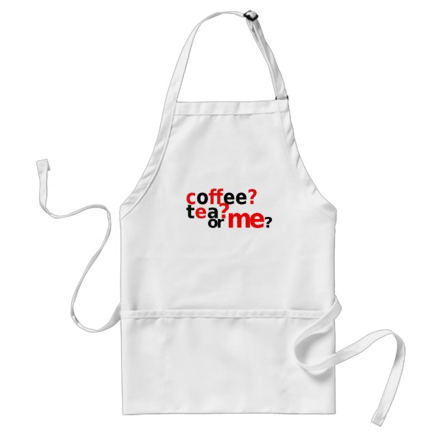 Tablier Café, Thé ou Moi Adulte Apron (Devant)