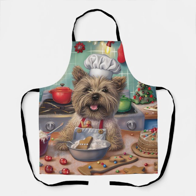 Tablier Cairn Terrier Gîtes de vacances : Noël festif (Recto)