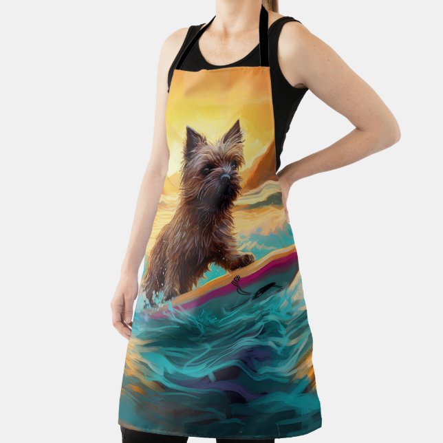 Tablier Cairn Terrier Plage Surf Peinture (Insitu)