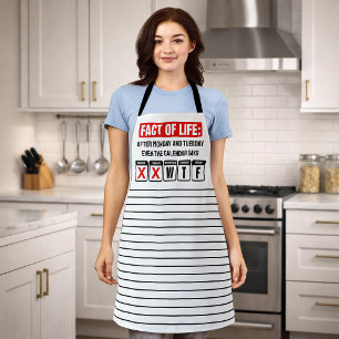 Tablier Calendrier Fact of Life dit WTF Humour