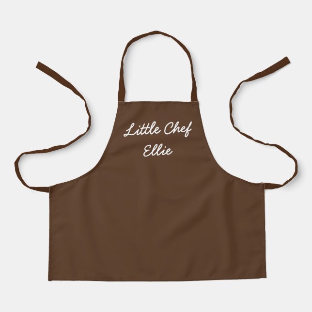 Tablier Calligraphie personnalisée simple Petit chef (Recto)