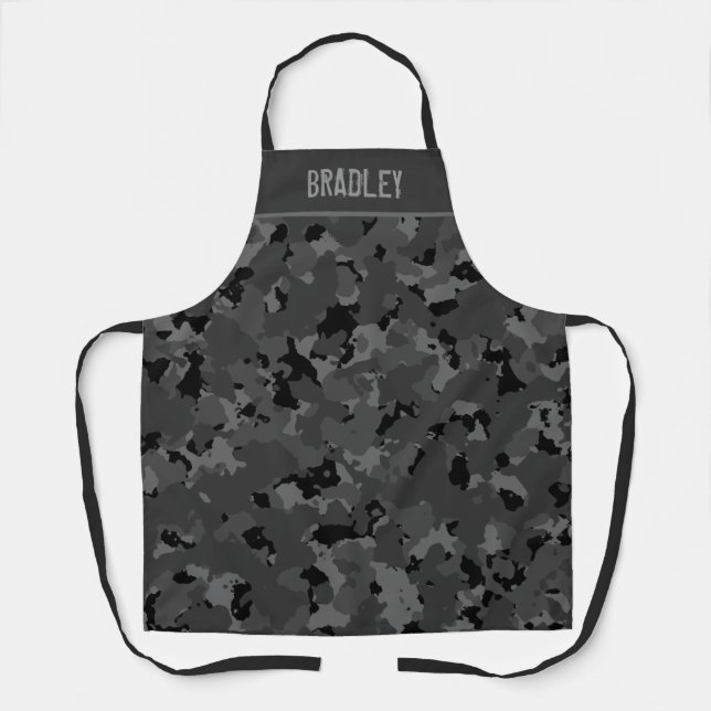 Tablier Caméra noir personnalisé (Recto)