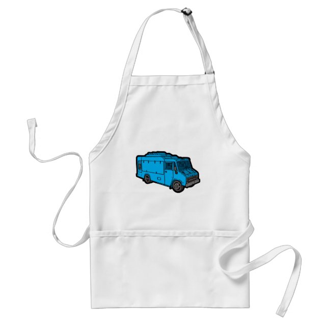Tablier Camion de nourriture : De base (bleu) (Devant)