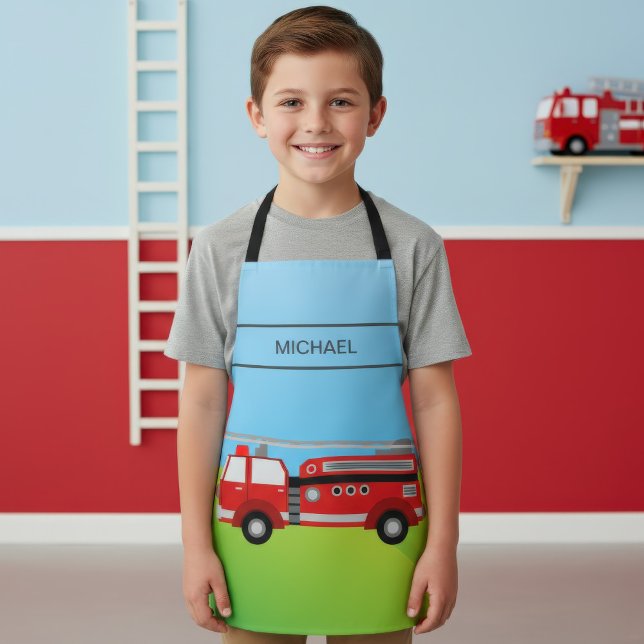Tablier Camion de pompiers mignon pour enfants (Créateur téléchargé)