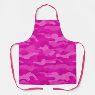 Tablier Camo Monocolor Rose choquant