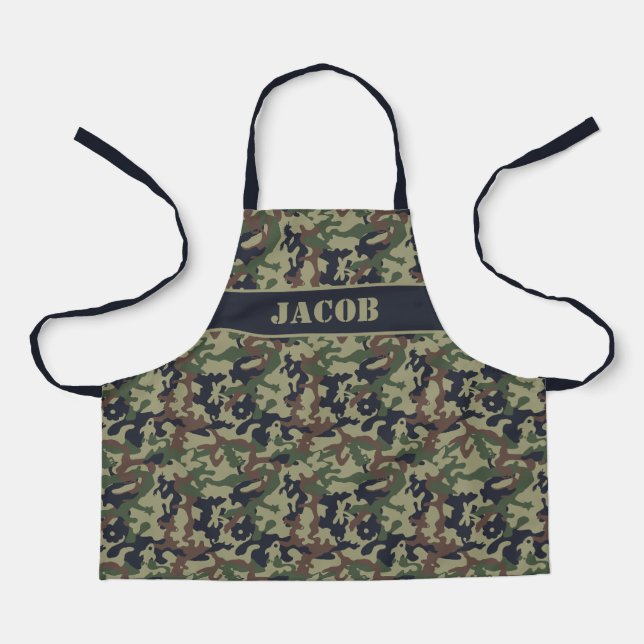 Tablier Camo sympa - Woodland Green (Recto)