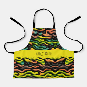 Tablier Camouflage Jaune Orange Motif psychédélique