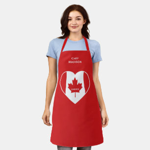 Tablier Canada Love nom personnalisé