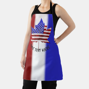 Tablier Canada USA Apron Personnalisé US Canada Souvenirs