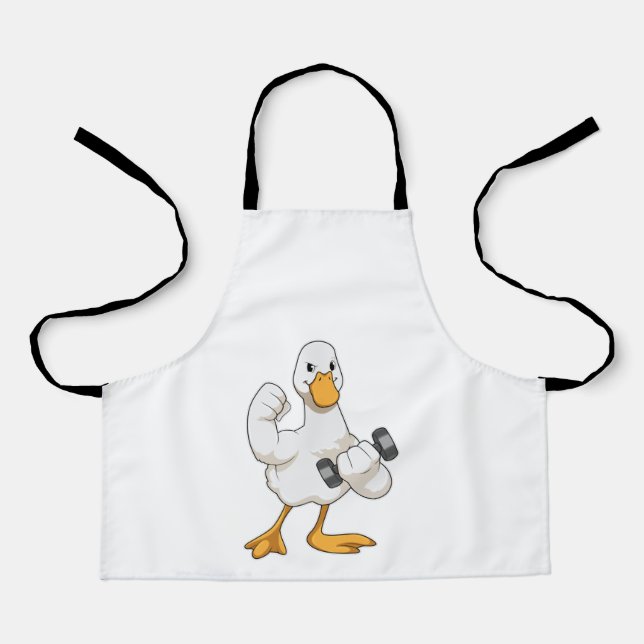 Tablier Canard à Bodybuilding avec Dumbbell (Recto)