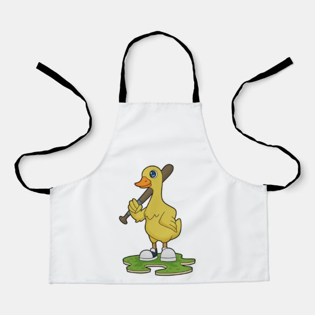 Tablier Canard au baseball avec batte de baseball (Recto)