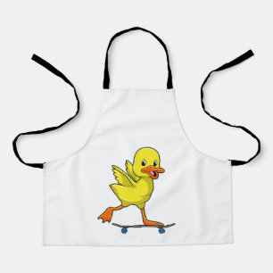 Tablier Canard comme patineur avec skateboard