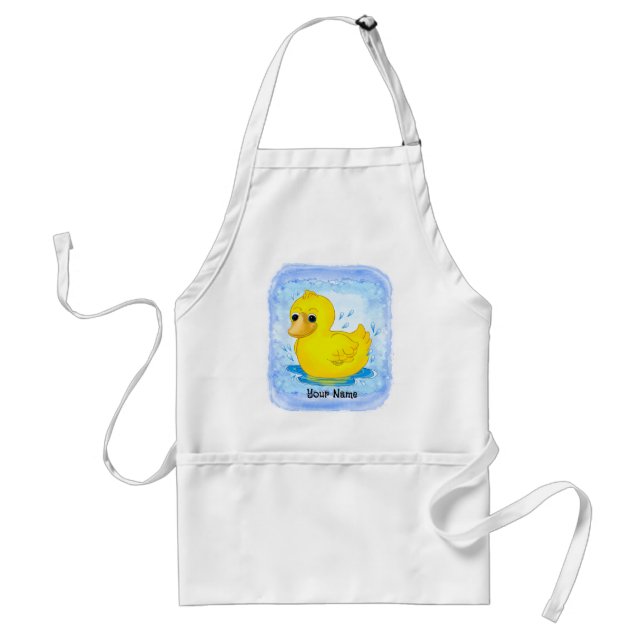 Tablier Canard en caoutchouc jaune (Devant)
