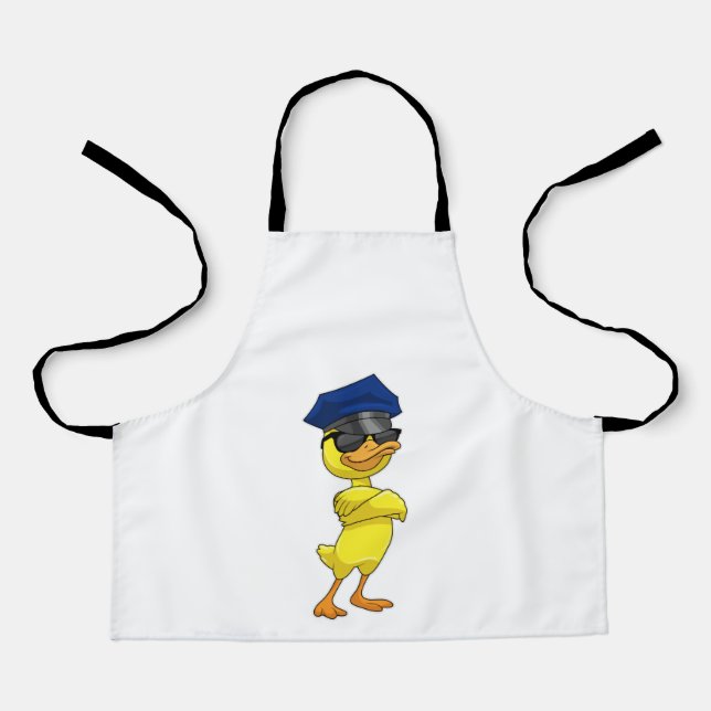 Tablier Canard en tant qu'officier de police avec casquett (Recto)