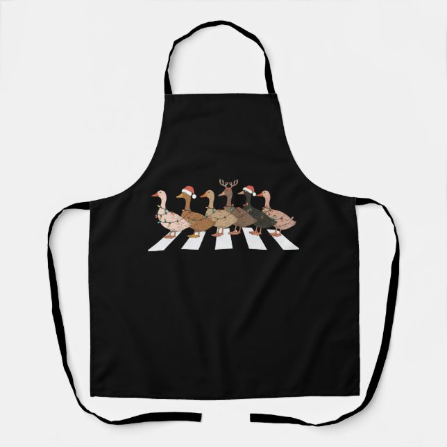 Tablier Canards de Noël Animaux amusants Jours de Noël Amo (Recto)