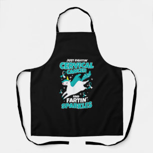 Tablier Cancer du col utérin Drôle Unicorne Farting Étince