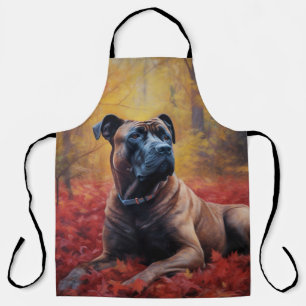Tablier Cane Corso en automne Feuilles automne Inspire