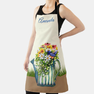 Tablier Canette d'eau avec Fleurs sauvages
