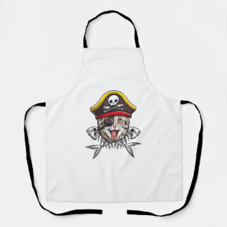 Tablier Capitaine Pirate Chat Hommes Jolly roger Drapeau C