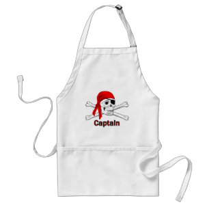 Tablier Capitaine Pirate Skull and Bones Apron