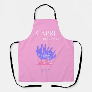 Tablier Capri, Italie, Preppy, rose