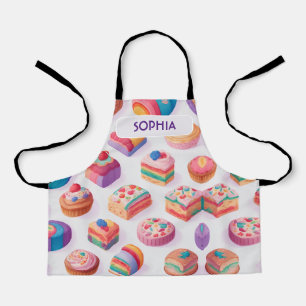 Tablier Caramel Floral coloré Motif personnalisé