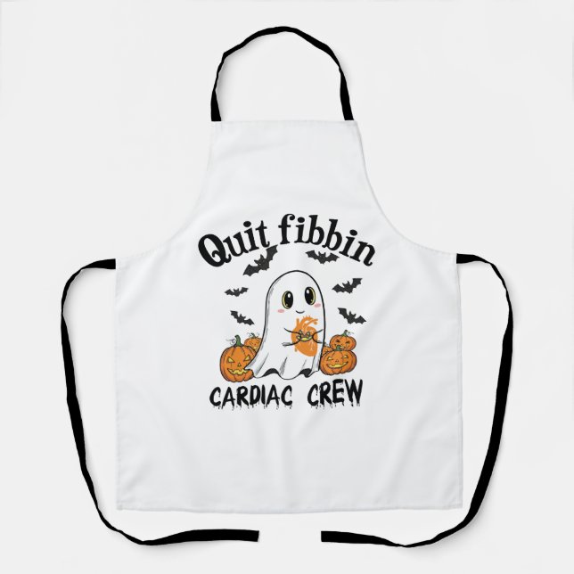 Tablier Cardiac Crew Funny Boo-Ghost Citrouille (Recto)