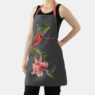 Tablier Cardinal et Colibri rose Lily et Ivy