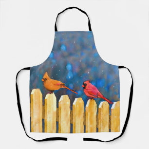 Tablier Cardinals on the Fence Painting - Art original