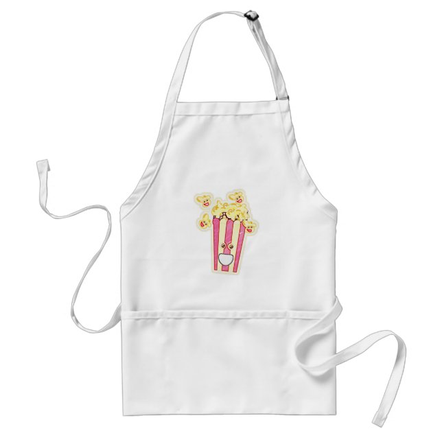 Tablier Caricature de Pals de Popcorn Cute (Devant)