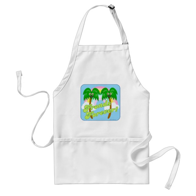 Tablier Caricature de Slogan Fronds pour toujours amusant (Devant)