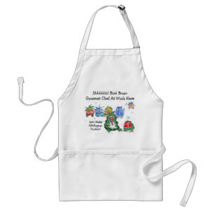 Tablier Caricature Noël Kiwi Drôle Chefs