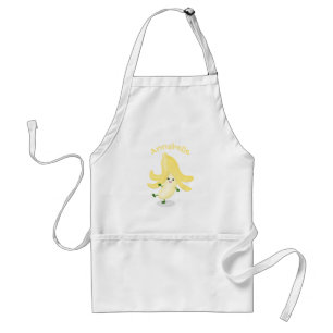 Tablier Caricature sur la banane de Cute kawaii