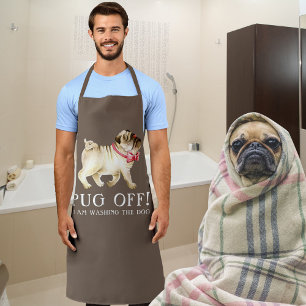 Tablier Carlin off ! nom personnalisé carlin art chien bru