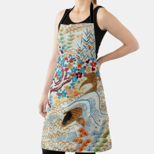 Tablier Carpe japonaise Vintage et eau courante