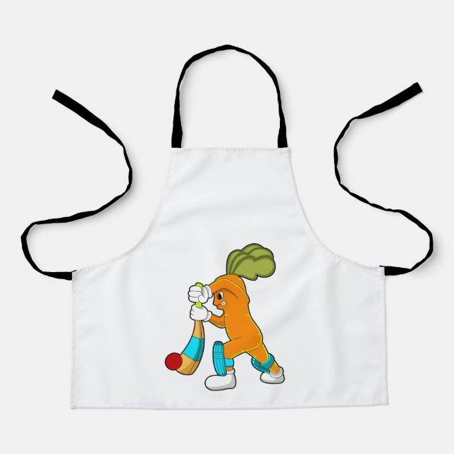 Tablier Carrot at cricket with cricket bat (Recto)