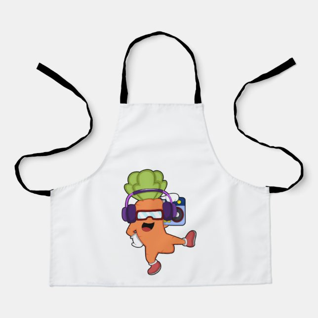 Tablier Carrot at Music with Headphone (Recto)