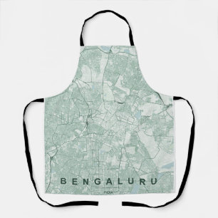 Tablier Carte de la ville de Bengaluru en Inde, design min