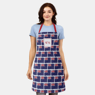 Tablier CARTE DRAPEAU NOUVELLE-ZÉLANDE   Monogramme   Aote