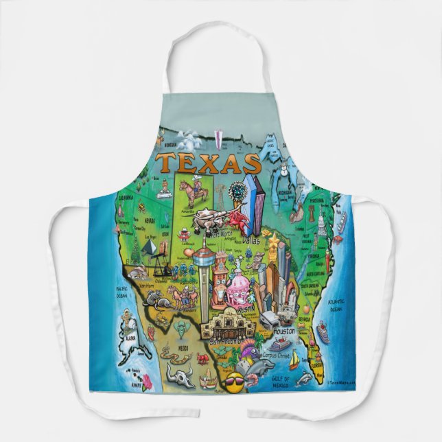 Tablier Carte du Texas USA Apron (Recto)