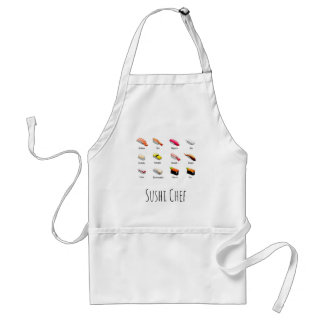 Tablier Carte sushi de cuisine japonaise Sushi Chef