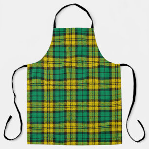 Tablier Carte Tartan Campbell Blackwatch jaune vert